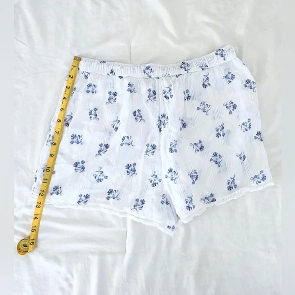 NWOT Joie Sleep Tank/Shorts Pajama Set - White/Blue Floral - Size M - Picture 10 of 11